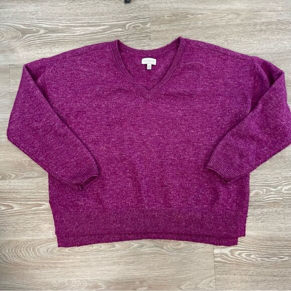 Lucky Brand Bright Purple Relaxed fit Knit Sweater L - Picture 2 of 10